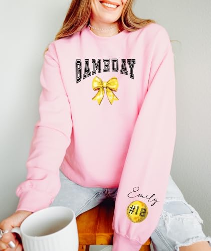Personalized Game Day Shirt, Softball Unisex Sweatshirt, Custom Shirts, Gift for Softball Lover, Game Day Sweater4