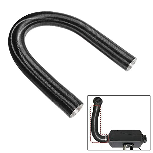 URFEDA ID 60mm 2m Heizungskanal, Standheizung Zubehör, Aluminiumfolie Lufteinlassschlauch Entlüftungsschlauch Auto Heizung Rohrleitung Warmluftauslass Abgasschlauch für Autos Luft Diesel Heizung