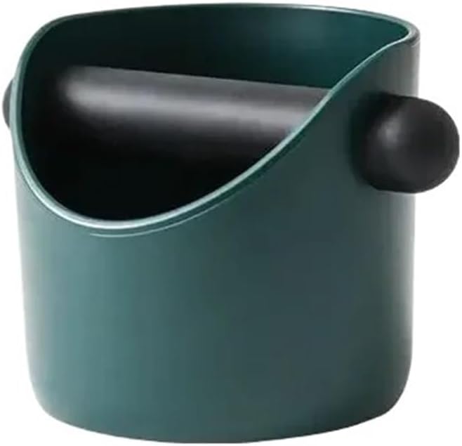 MeLphi Coffee Knock Box Espresso Powder Container Trash can Anti-Slip Powder Bevel Residue Barista Accessories Making Tools(Green Straight Mouth)