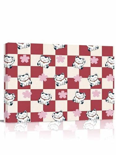 Vamjump �A�[�g�p�l�� �V�N �a�� ���������L �� �� �ԐF �`�F�b�N�� �A�[�g�{�[�h �|�X�^�[ �Ǌ|�� �Ǐ��� ����G �G�� �w�i�� �C���e���A �����i ���� ���_�� �\�t�@�[ ���� ���� ���r���O���[�� ���� �M�t�g 80x60cm