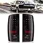 RANSOTO Passenger & Driver Side LED Tail Lights Assembly Rear Brake Lamps Compatible With 2009-2018 Dodge Ram 1500 / 2010-2018 Dodge Ram 2500 3500 Smoked Black