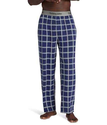 Image of Tommy John Men's Second Skin Pajama Pants - Comfortable Soft Sleep & Lounge Bottoms for Men