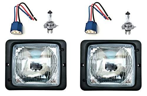 MelTruck® Fendt Zetor - Juego de 2 faros delanteros para tractor con portalámparas H4 12 V