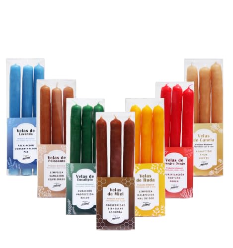 Miniatura 5 de Velas De Miel Artesanales Para Rituales, Amor Y Meditación Pack 3 Velas Esotéricas 23cm Cera Natural, Hechas A Mano Energía Positiva Y Protección Espiritual Las Velas De Mariano