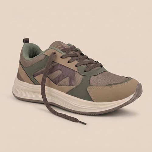 Image of WALKAROO Men's Sports Shoes|Breathable Mesh Upper, Shock-Absorbing EVA Sole, Cushioned Comfort Fit Insole| Anti-Skid Lightweight Lace-Up Shoes for Walking, Gym & Casual for Men - ONG97009