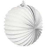 Farolillos de Feria | Pack de 12 Farolillos de Papel de Calidad, 22Cm de Diámetro y Armazón de Alambre, Listos para Usar | Decoración para Feria de Mayo | Blancos | Nexum Market