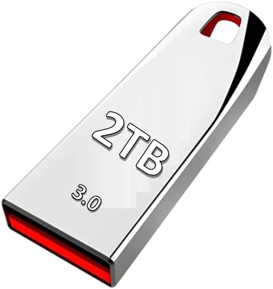 USB 3.0 Flash Drives High Speed Metal Pendrive 2TB,1TB 512GB Portable USB Drive Waterproof Memory Usb Flash Disk (Black, 2TB)