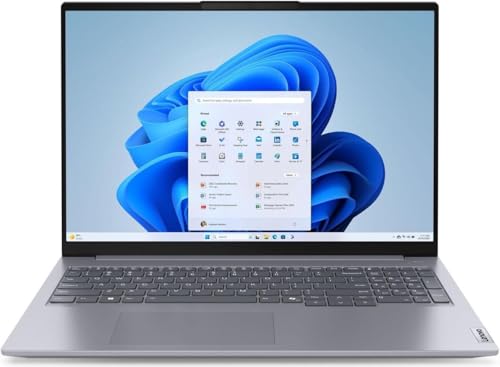 Image of Lenovo ThinkBook 16 Gen 7 Laptop with AMD Ryzen 7 7735HS Processor, 16 inch Touchscreen, IPS, Anti-Glare Display, 16GB RAM, 512GB SSD, FP Reader, 1080P FHD Cam, Backlit KYB, and Win 11 Pro
