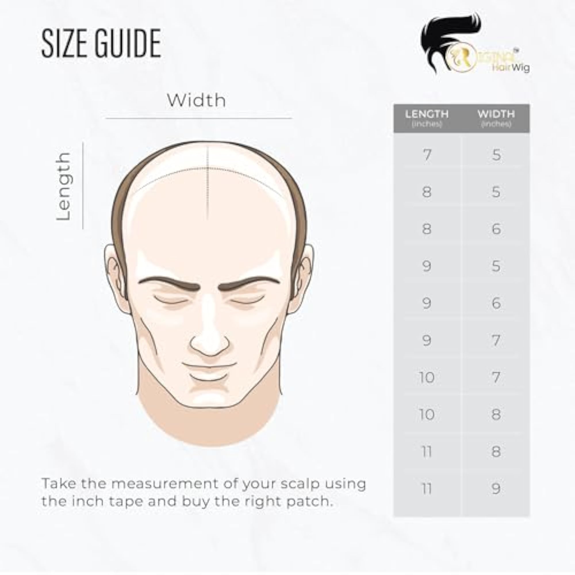 Blake Premium All Human Hair Patch for Men, Natural Look