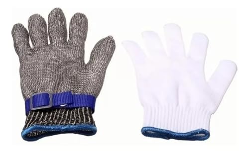 Luva De Segurança Malha Aço Inox Açougueiro Anti Corte (G)