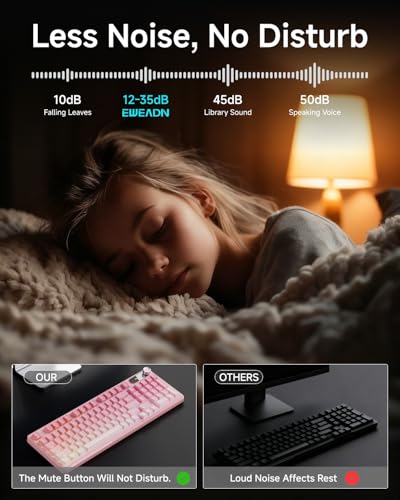 Clavier ordinateur portable EWEADN V102 avec bouton multimédia et écran RVB