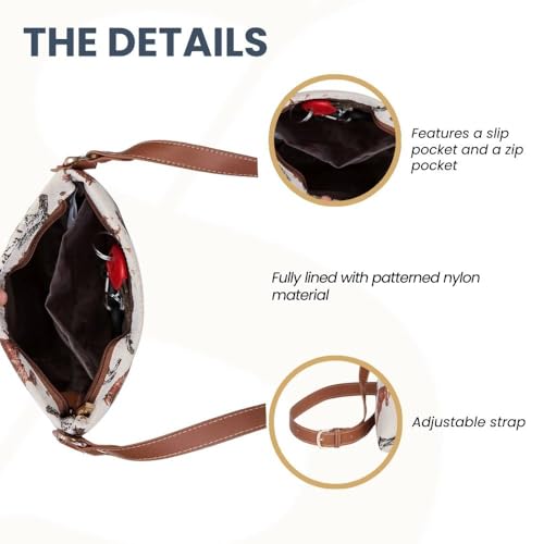 Image of Signare Tapestry Crossbody Bag Sling Shoulder Purse for Women