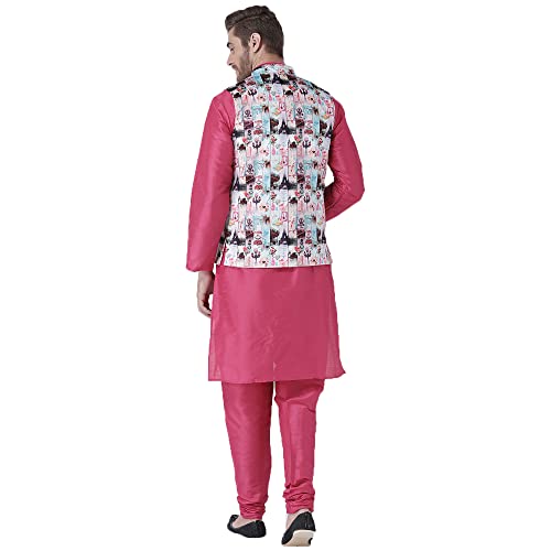 Image of hangup 3pc Kurta Pajama Basket 3PC 57ADeepPink-KPW 38