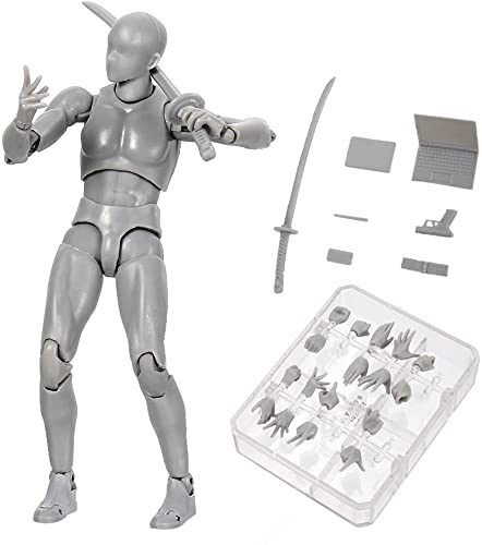 Ahohos Action Figure Drawing Models, Human Mannequin Body Kun Doll Body-Chan Male/Female Action Figure Dx Set, Suitable For Sketching, Painting, Drawing Mannequin Figure Models For Artist Grey Male #TOP4