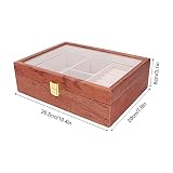 KJAOYU Przezroczysta pokrywka organizer na biżuterię pudełko taca ekspozycyjna pudełko na biżuterię bransoletka kolczyk naszyjnik ekspozycyjny organizer etui do przechowywania biżuterii