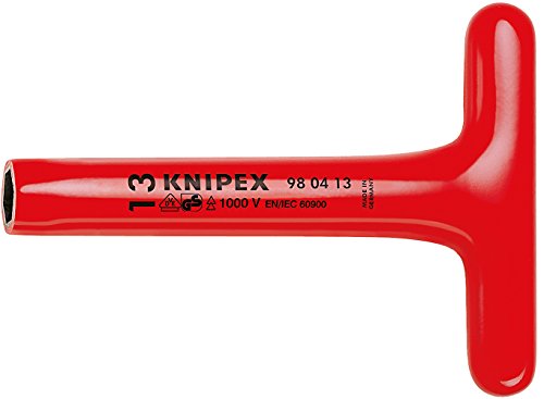 Llave De Vaso Knipex Con Mango Destornillador - 237 Mm, Aislante VDE, Para Trabajos Eléctricos Seguros