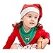 Little Dimsum Baby Bandana Drool Bib for Christmas Baby Bibs Boys & Girls Super Absorbent 100% Organic Cotton Baby Bandana Baby Gift Set for Teething Drooling(Christmas 4-Piece Bib