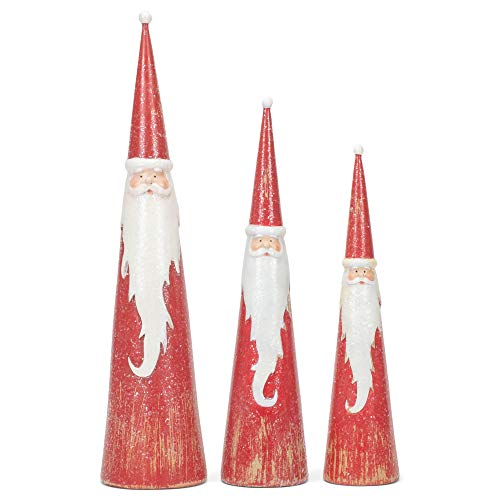 Raz Imports Holiday Heritage 16" Cone Santa, Set Of 3 #TOP12