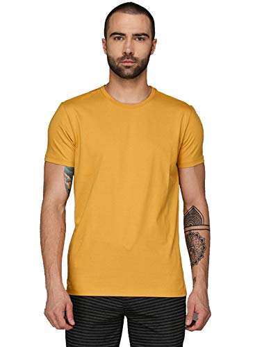 Image of ADRO Men's Cotton Solid Regular Fit T-Shirt