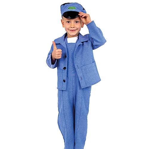 Pretend to Bee Costume de Conducteur de train pour Enfants, ensemble 3 pièces, bleu, 3-5 Ans