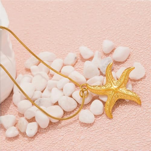 Collier étoile de mer en acier cadeau idéal souvenir de vacances à la plage - 3