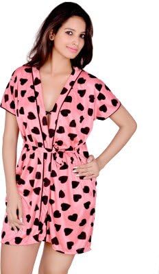 Kanika Women's Nighty with Robe(Nighty)