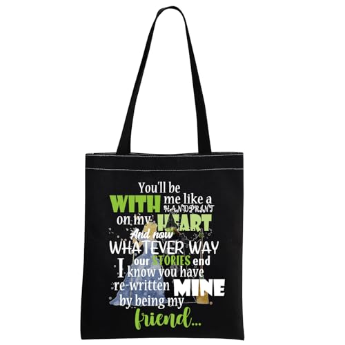 MEIKIUP Witch Musical Canvas Tote Bag Witch Fans Gifts Musical Theatre Lover Shoulder Bag (Witch tote bag)