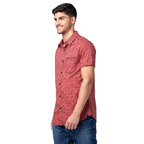 Image of Spykar Men's Slim Fit N /A Full Sleeve Printed Casual Shirts