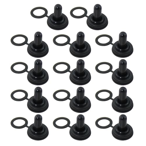 Bxian 14PCS Waterproof Dustproof Protective Cover 12mm Rubber Electric Toggle Switch Cap Suitable for Outdoor Electronic Devices