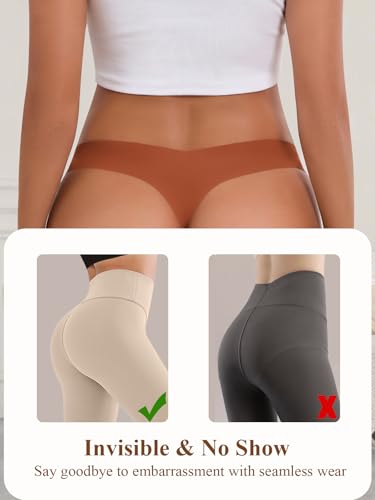 No Show Seamless Thongs for Women V-waisted Stretch Sexy No Line Thong Underwear Breathable Panties 6 Pack2