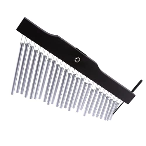 Newmind Instrumento de percussão com 25 bares, sinos de vento de fileira única com bastão