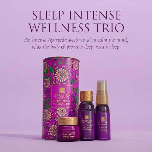 SPA CEYLON Sleep Intense Wellness Trio Set | Ayurvedic Pampering Bath Gift Set with Natural Ingredients | Lavender Ylang Ylang | Shower Gel, Body Mist, Balm | Gift set - Image 6