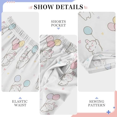 Cute Cartoon Rabbit Balloon Boys Pants for Kids Jogger Pants with Pockets S-XL4