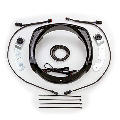 Ciro Fang® Led Headlight Bezel Black With Amber Turn Signal #TOP1