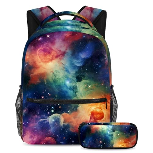 Sac à dos parfait pour les étudiants grand volume motif galaxie