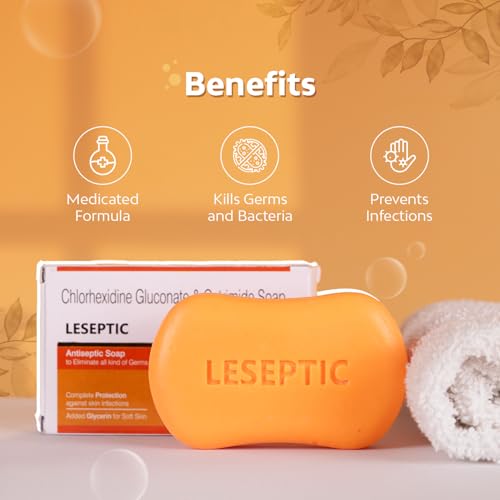 Image of Antiseptic Bathing Bar Soap Combo Pack of 5 (75g Each)- for Complete Protection Against Skin Infection & Germs|Added Glycerin for Hydrate Skin|Makes Soft & Healthy Skin(Unisex)
