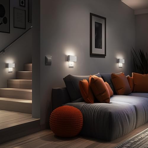 Image of Briignite Night Lights Plug into Wall LED Night Light with Light Sensor | 2 Pack Dimmable NightLight Plug in, 5000K Daylight White Nightlight for Kids Room Bedroom Hallway