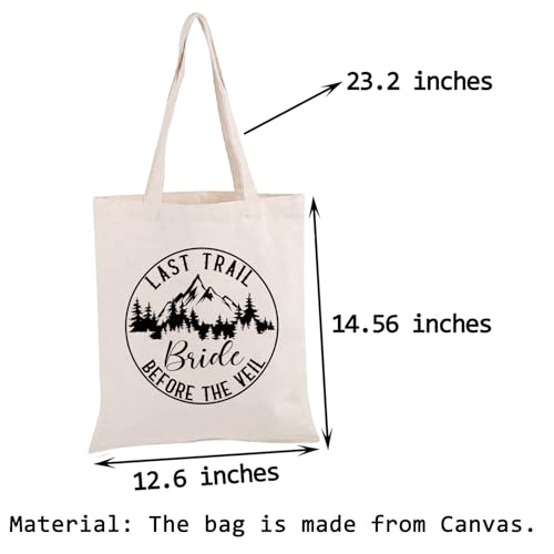Bolso tote PWHAOO para despedida de soltera 'Last Trail Before the Veil', ideal para senderismo y montaña miniatura 4