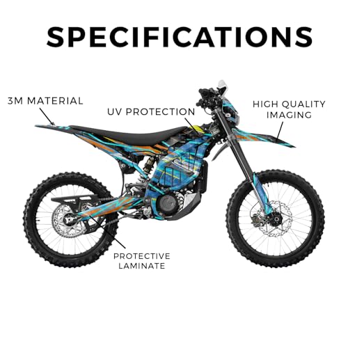Image of Carbon Fiber Surron Ultra Bee Graphics Kit Wrap - Immolation - Sur-Ron Skin - Premium 3M Vinyl Protective Wrap Decal Cover - Easy to Apply | Crafted in The USA by MightySkins