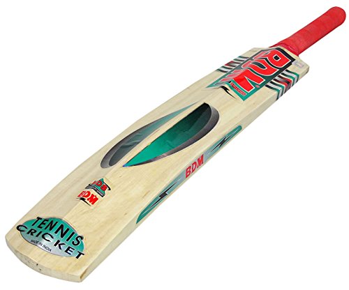 BDM Kashmir Willow Wood Cane Handle Tennis Cricket Bat with Carry Case Adult Size - Choose Weight - Thumbnail 2
