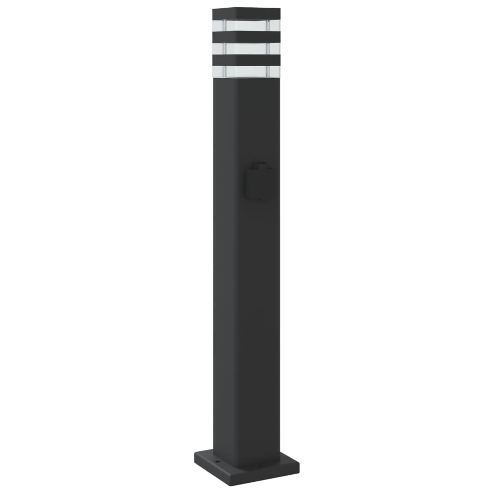 LAPOOH Lampada da Terra per Esterni con Presa Nera 80 cm Alluminio,Lampade da Terra,Lampada da Terra Moderna,Lampade da Terra per Soggiorno-4006407