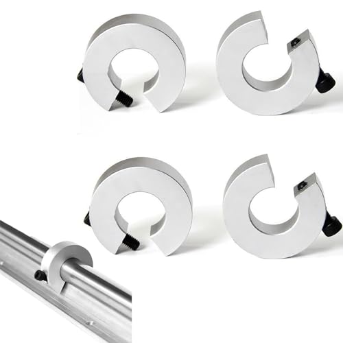 4 Stk SBR Linearer Schienenstopper,SBR20 Linearer Schienenstopper,20mm Linearschiene Befestigungsring,für SBR20 Linearschiene CNC-Teile Werkzeug Wellenbegrenzung Befestigungsring Aluminiumlegierung