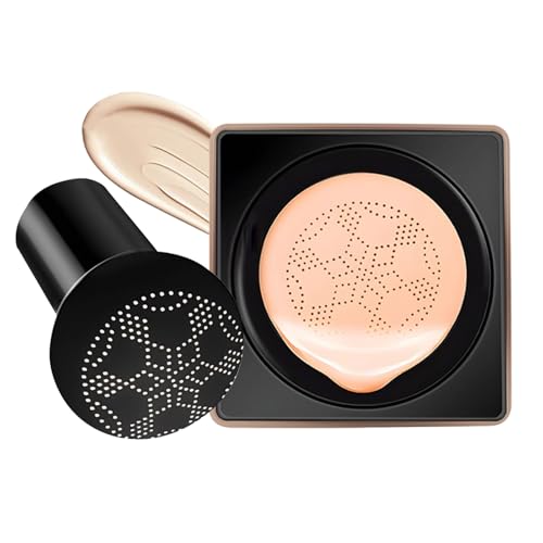 Corrector De Maquillaje Facial Para El Rostro | Primer Corrector De Color Hidratante, Ligero con Aplicador en Forma de Champiñón,Para Ojeras y de Piel Apagados para Mujeres
