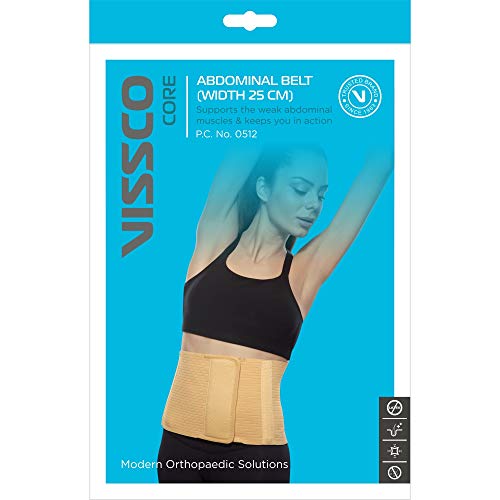 Image of Vissco Abdominal Belt Width 10 Inchfor Post Pregnancy support, Abdominal surgery, Helps in toning the abdomen muscles -Large (Beige)