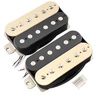 Fits electric guitar, neck and bridge position Uncovered humbucker, featuring Alnico 5 magnets, 7.5K neck pickup, deliver a glassy treble response, scooped mids and full, tight bass. 8.8K bridge pickup, sounds warm, sweet but slightly rude, with grea...