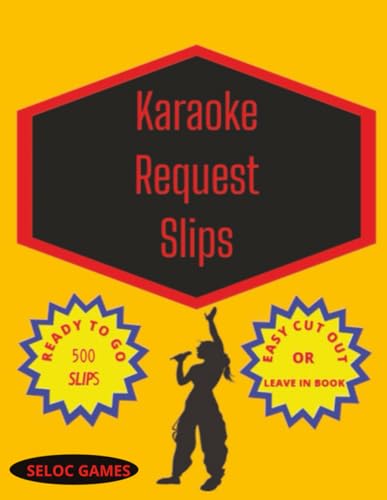 KARAOKE REQUEST SLIPS: 500 REQUEST SLIPS
