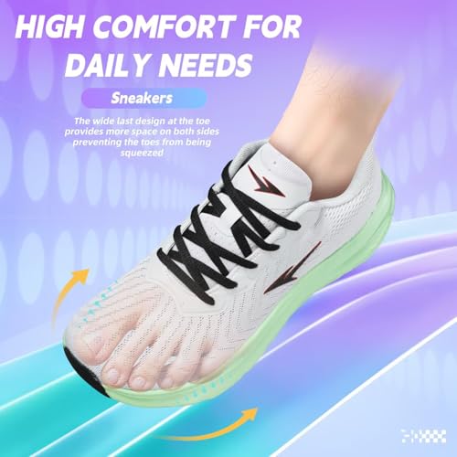 Image of Mens Wide Toe Box Running Shoes Casual Walking Sneakers Tennis Comfortable Athletic Sport Gym Workout Soft Sole