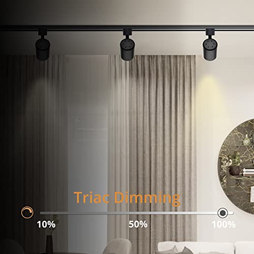 Lediary 7W Dimmable H Type Track Lighting Heads, 650Lm,3000K, Cri90+, Led Track Light Heads With Adjustable Lampheads, Led Track Light For Accent Retail Kitchen Artwork, 24°Beam Angle-Pack Of 6 #TOP1