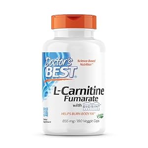 Doctor’s Best Best L-Carnitine Fumarate Featuring Sigma Tau Carnitine (855 Mg) Vegetable Capsules, 180-Count