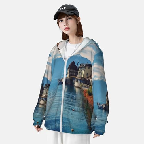 Chaqueta para hombre con protección solar UPF 50+ y capucha miniatura 4